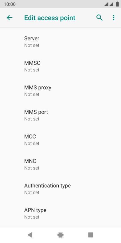 Press MMS proxy.