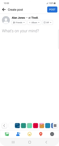 Press the text input field.
