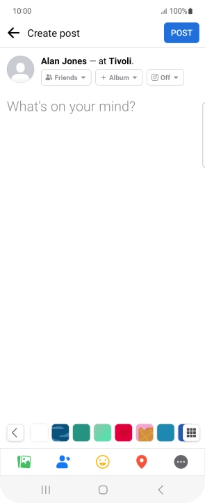 Press the text input field.