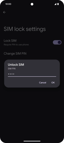 Key in your PIN and press OK.
