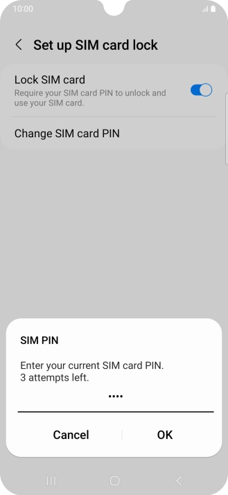 Key in your current PIN and press OK.