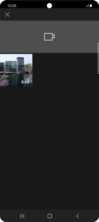 Press the required video clip.