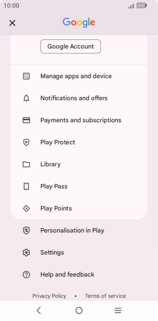 Press Manage apps and device.