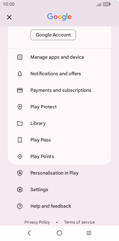 Press Manage apps and device.