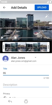 Key in the required text and press UPLOAD.