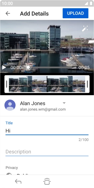 Key in the required text and press UPLOAD.