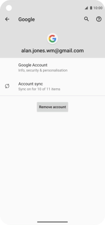 Press Account sync.