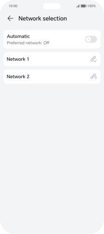 Press the required network.