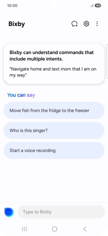Press the Bixby icon.