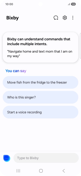 Press the Bixby icon.