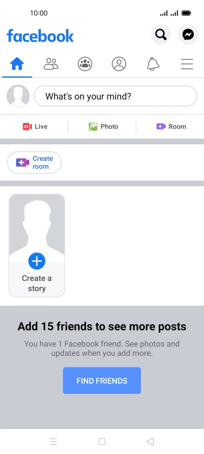 Press the text input field.