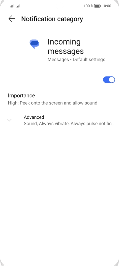 Press Advanced.