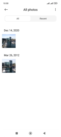 Press and hold any picture or video clip.