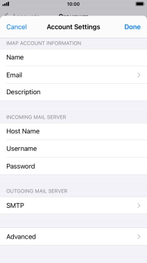 Press SMTP.