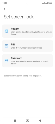 Press the required phone lock code and follow the instructions on the screen to create an additional phone lock code.