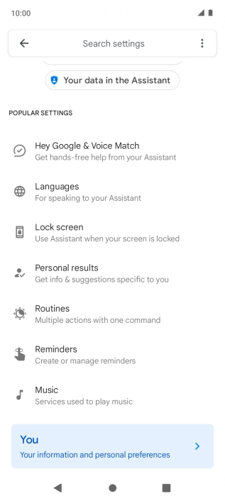 Press Hey Google & Voice Match.