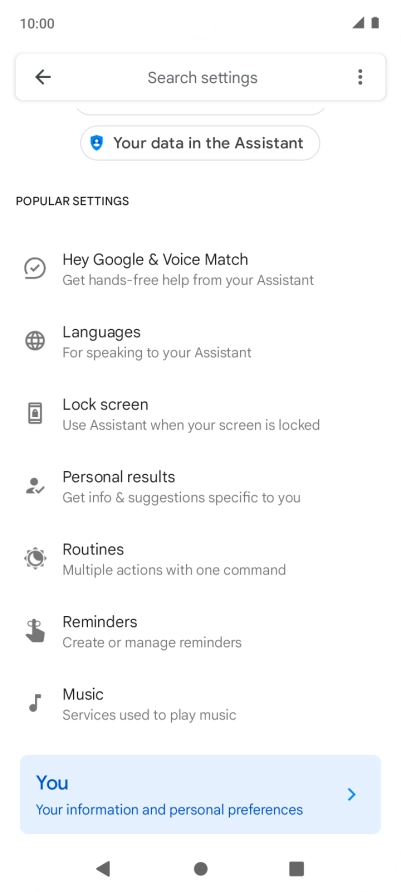 Press Hey Google & Voice Match.