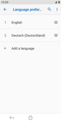 To select the new language as the default language, press the move icon next to the required language and drag it to the top of the list.