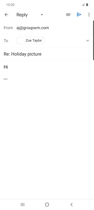 Press the send icon.