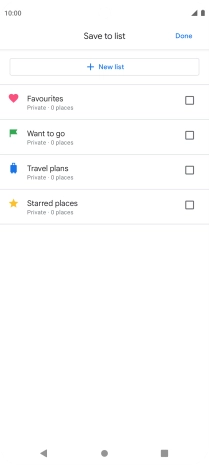 Press the required setting.