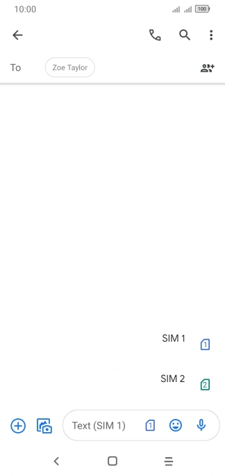 Press the required SIM.