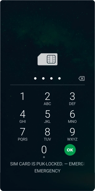 Key in a new four-digit PIN and press OK.