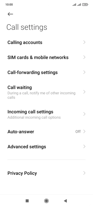 Press Advanced settings.