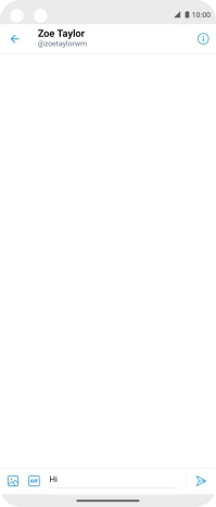 Write the required message and press the send icon.