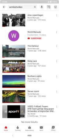 Press the required video clip.