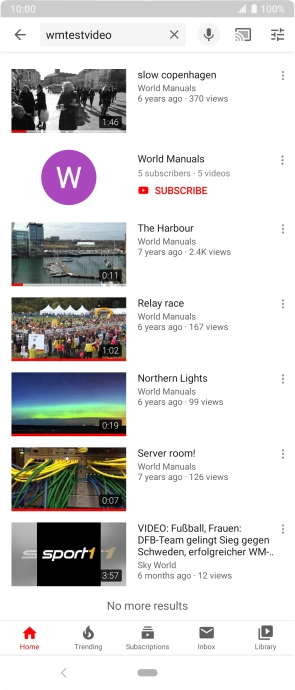 Press the required video clip.