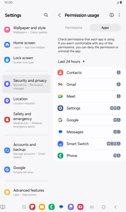 Press the drop down list.