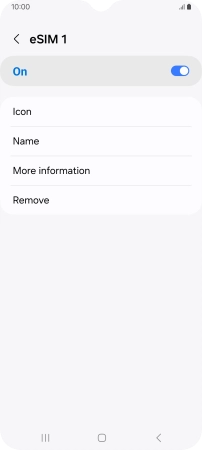 Press Remove and follow the instructions on the screen to delete your eSIM.
