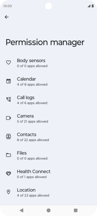 Press the required phone function.
