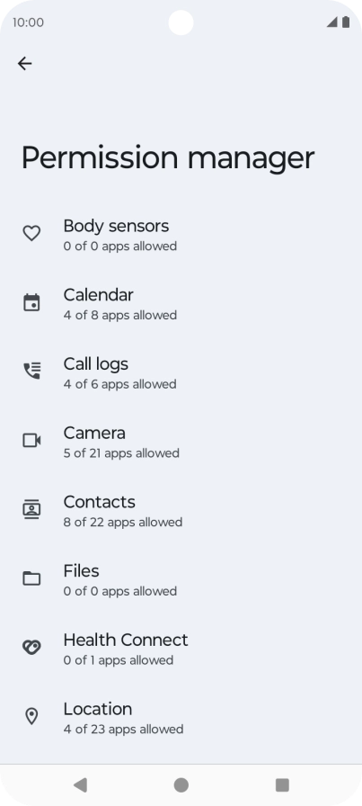 Press the required phone function.