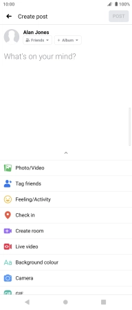 Press the text input field.