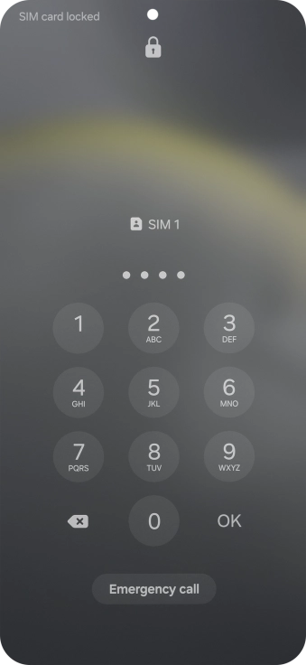 If your SIM is locked, key in your PIN and press OK.
