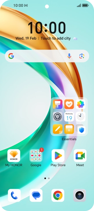 The email message icon shows that you've received a new email message.