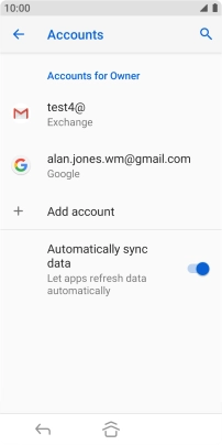 Press the required account.