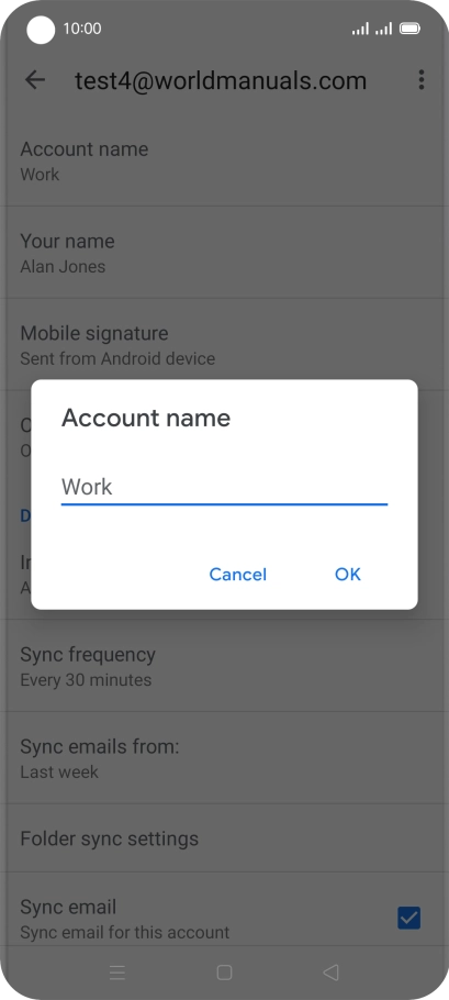 Press OK and key in the required name.
