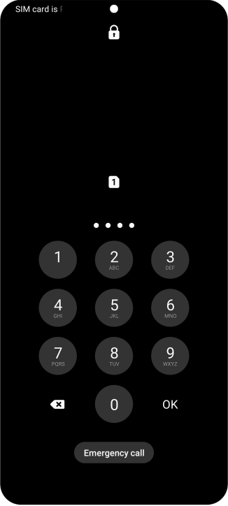 Key in a new four-digit PIN and press OK.