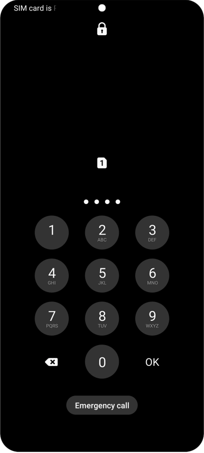 Key in a new four-digit PIN and press OK.