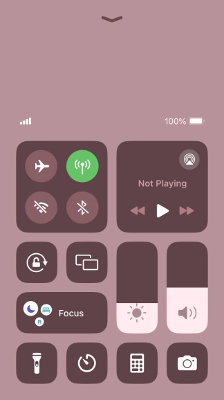 Press the required function to open an application or turn the function on or off.