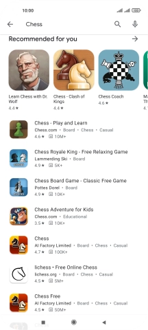 Press the required app.