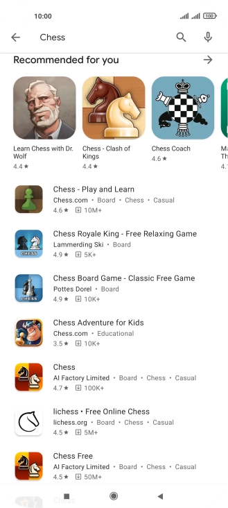 Press the required app.