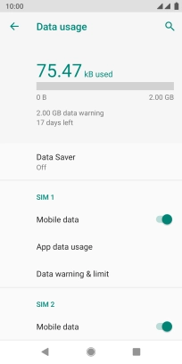 The total data usage is displayed.