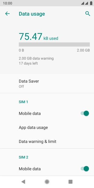 The total data usage is displayed.