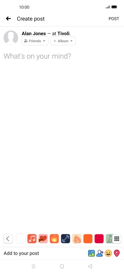 Press the text input field.