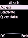 Select Activate and press the Left selection key.