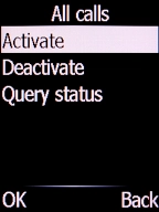 Select Activate and press the Left selection key.