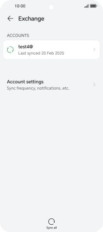 Press the required email account.